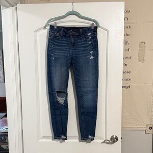 Buckle Dark Blue Distressed Skinny Jeans